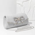 Bow Evening Bag Sparkly Clutch Purses For Women Wedding Glitter Rhinestone Party Prom Purse Dressy Clutch Bags