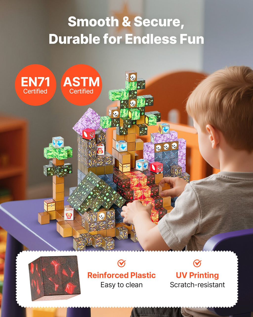 Magnetic Blocks 150 PCS Dark Castle Set STEM Montessori Sensory Toys