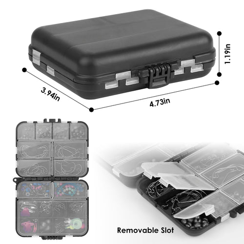 188Pcs Fishing Accessory Kit Portable Fishing Set Including Jig Hooks Sinker Weights Spoon Lure Removable Split Shot With Tackle Box For Fathers Day Gift