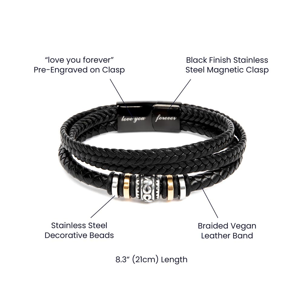 Love you Forever Bracelet for son