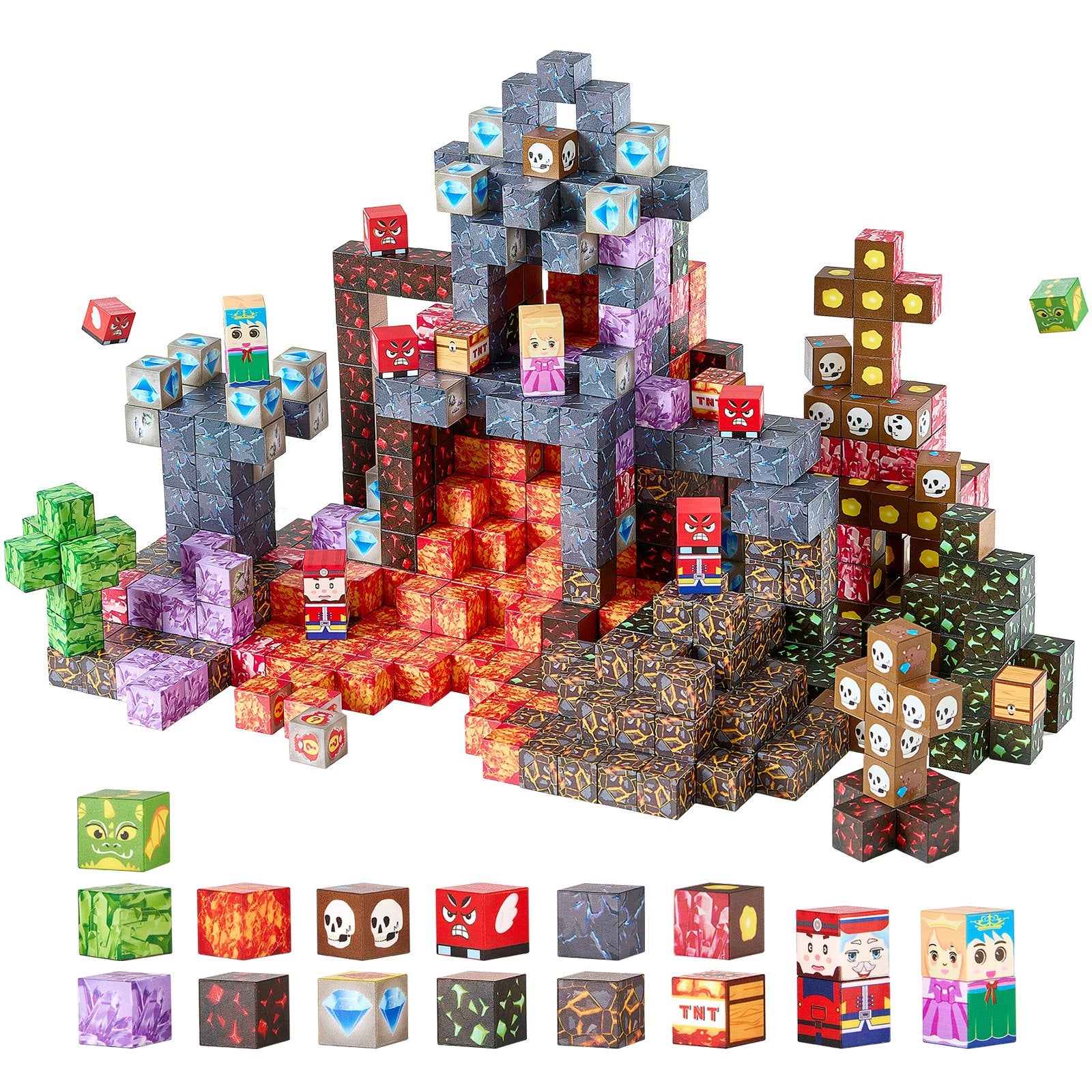 Magnetic Blocks 150 PCS Dark Castle Set STEM Montessori Sensory Toys